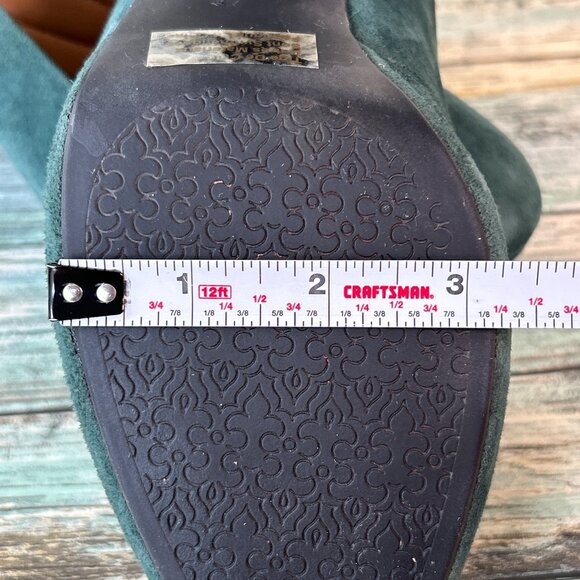 Clarks Pumps Womens 11M Green Suede Dress Shoes Platform Cushioned Work Evening - Picture 8 of 10